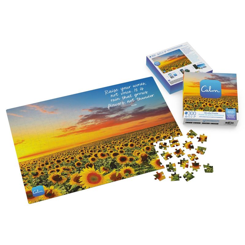Spin Master Calm App: Sunflower Fields Jigsaw Puzzle - 300pc