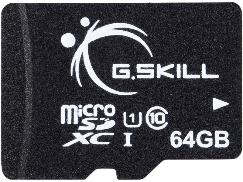 G.Skill 64GB microSDXC UHS-I/U1 Class 10 Memory Card with Adapter (FF-TSDXC64GA-U1)