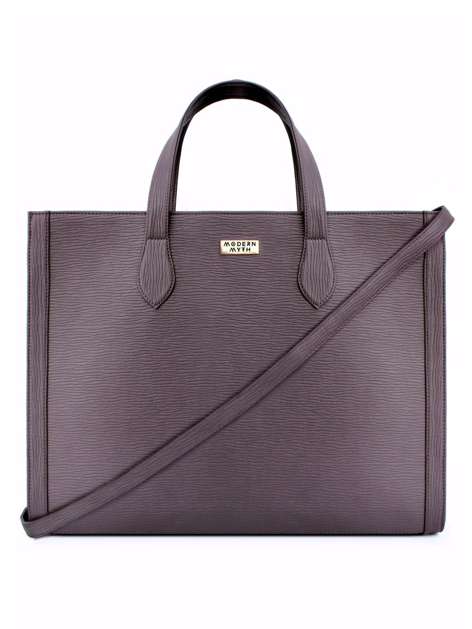 Modern Myth Cosmic Grey Textured Large Tote Bag