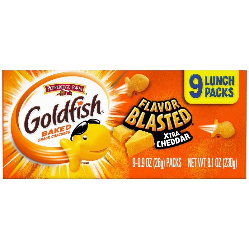 Goldfish Flavor Blasted Xtra Cheddar Crackers Multipack Tray - 8.1oz - Pepperidge Farm