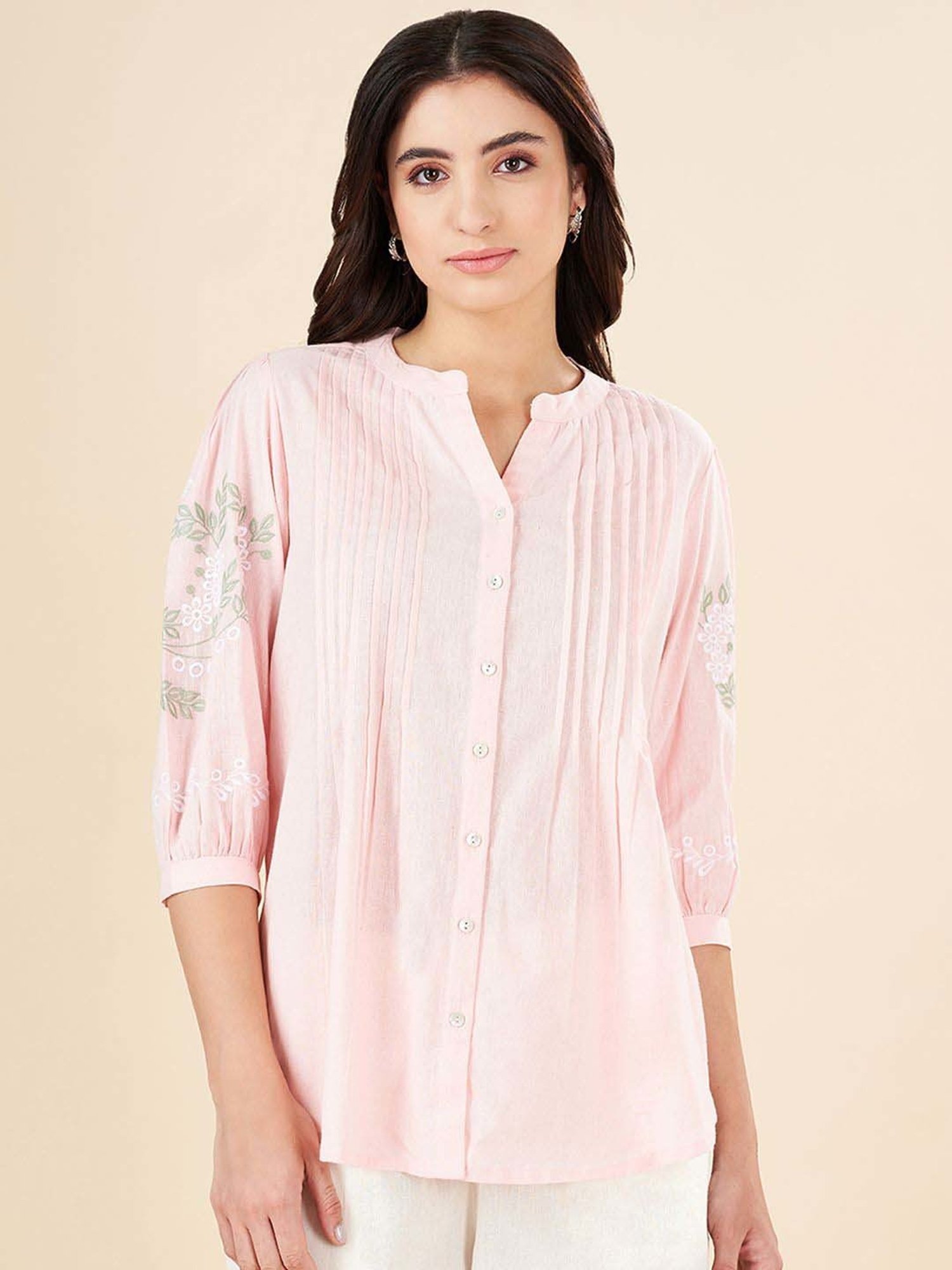 Akkriti by Pantaloons Pink Printed Tunic