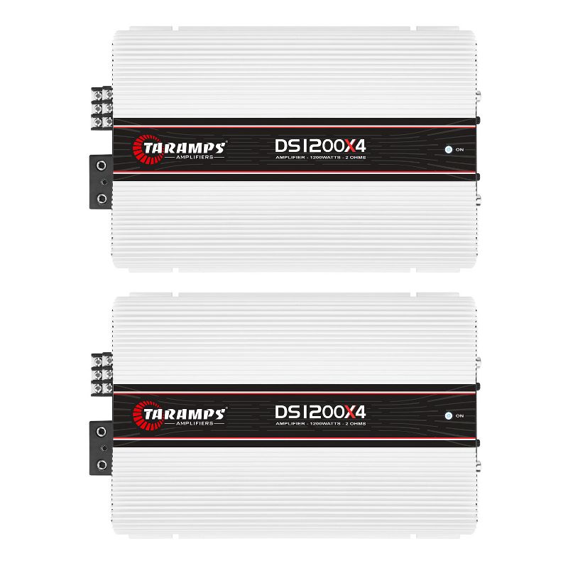Taramps 900794 DS 1200X4 Class D 1200 Watt RMS 2 Ohms Automotive Car Audio Sound Systems 4 Channel Amplifier with Output Overload Protection (2 Pack)