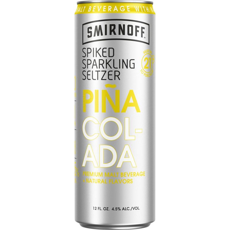 Smirnoff Piña Colada Spiked Sparkling Seltzer - 6pk/12 fl oz Slim Cans