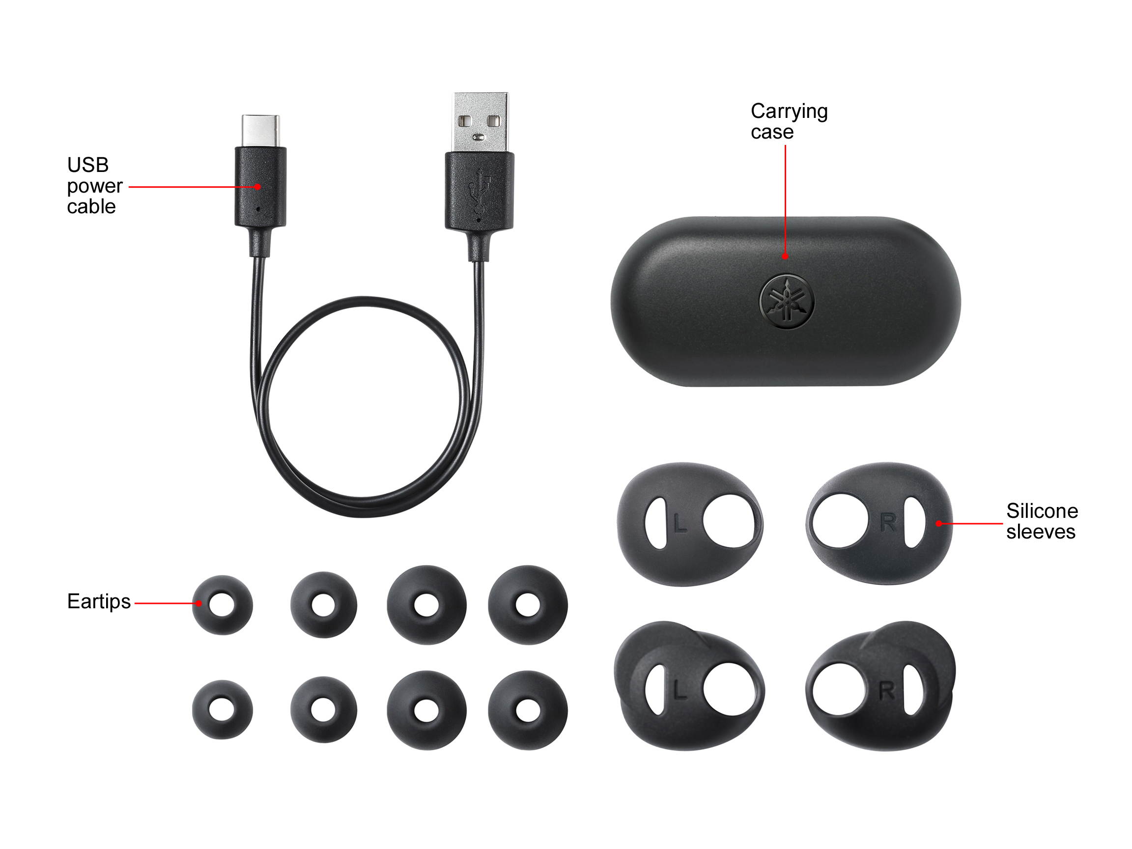 Yamaha TW-E3AWH True Wireless Earbuds - White