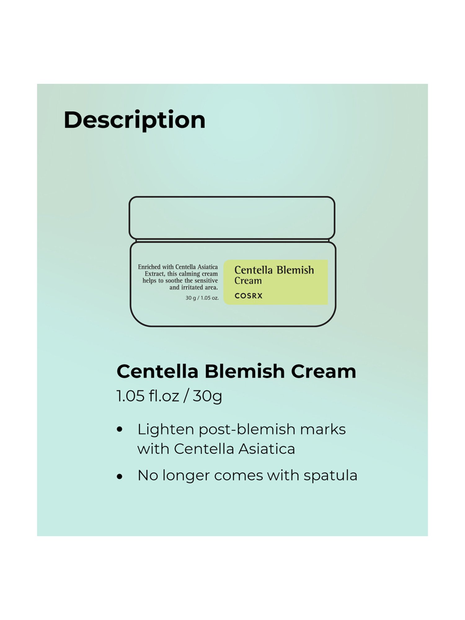 Cosrx Centella Blemish Cream - 30 gm