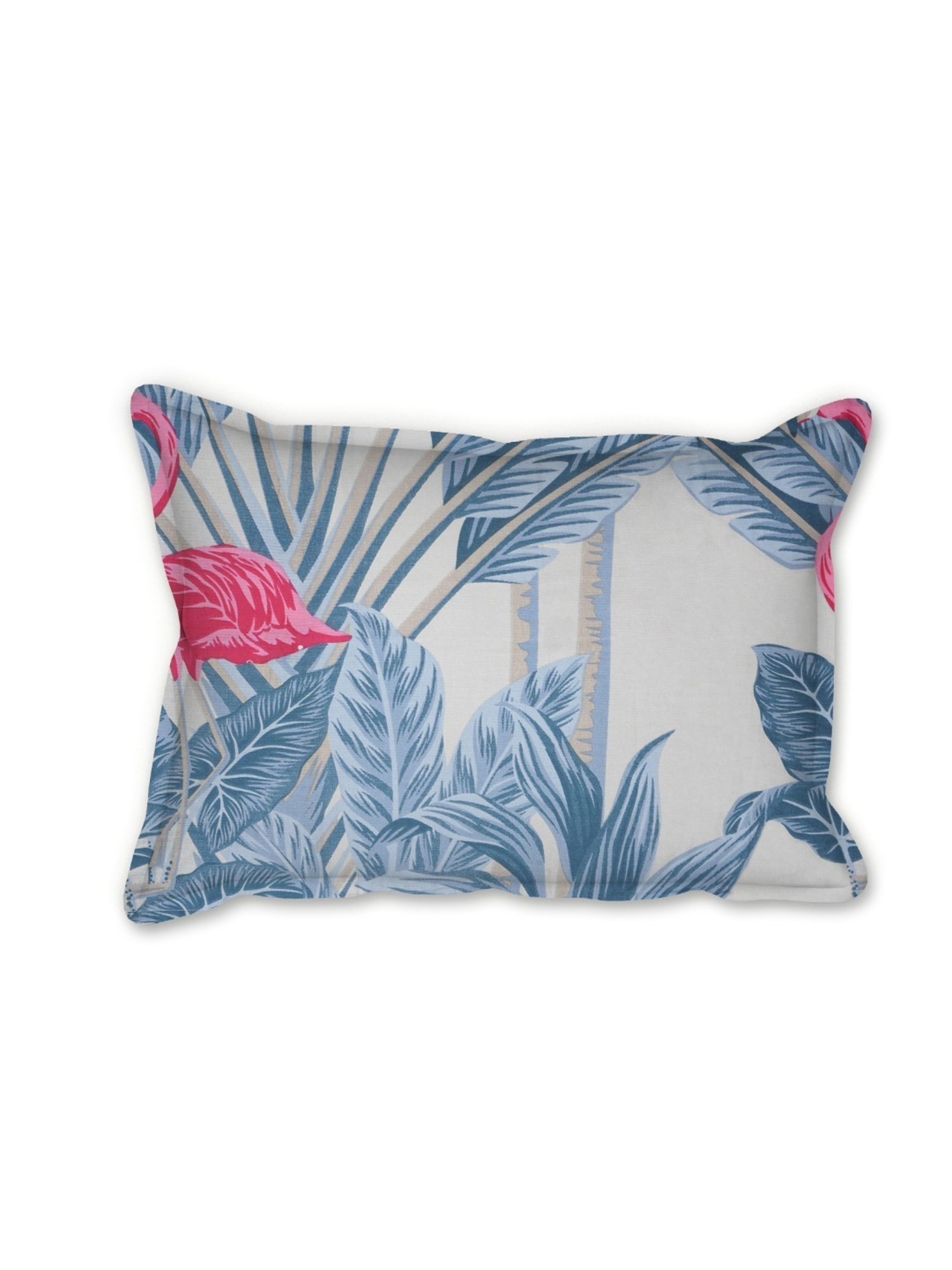 SEJ by Nisha Gupta Abstract Blue 160 TC Cotton Double Bed Sheet with 2 Pillow Covers