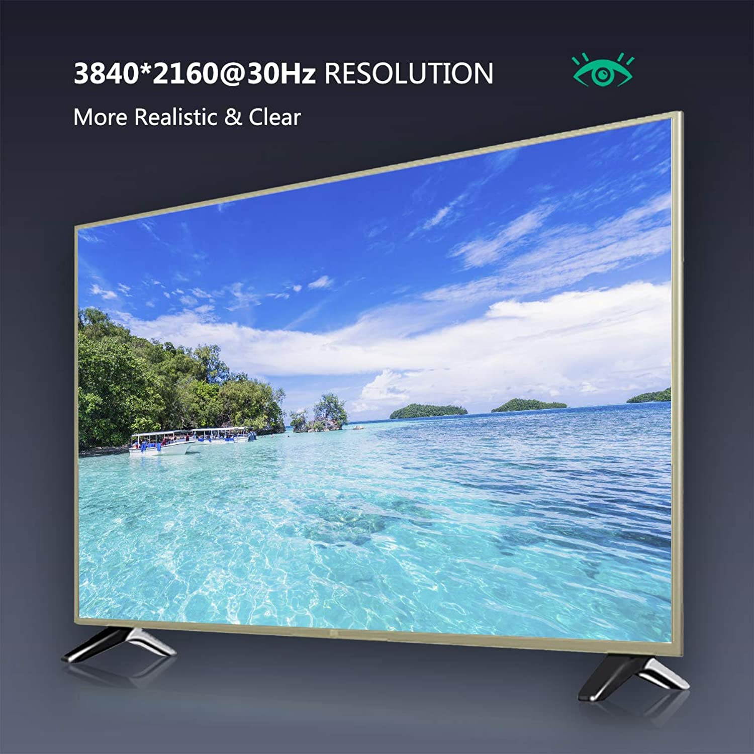 BENFEI Active DisplayPort to HDMI 4K Adapter, DP to HDMI Ultra HD Converter Male to Female Gold-Plated Cord Supporting Eyefinity