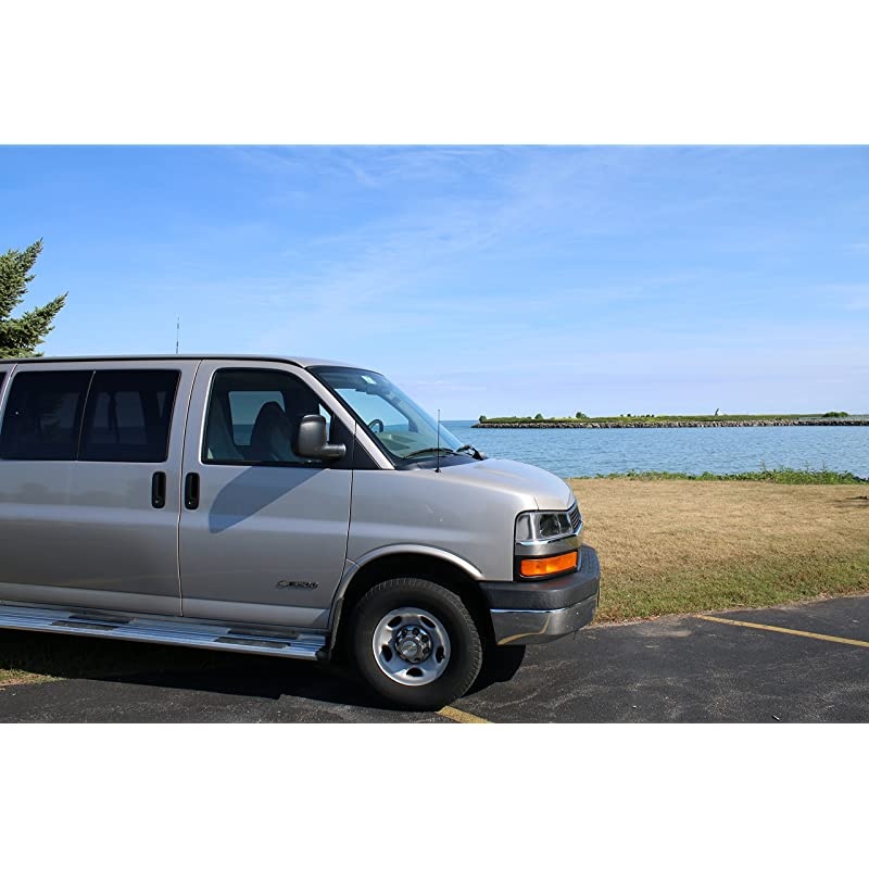 13 Inch Black Short Antenna is Compatible with GMC Sierra 1500 20062021 Spiral Wind Noise Cancellation Spring Steel Construction