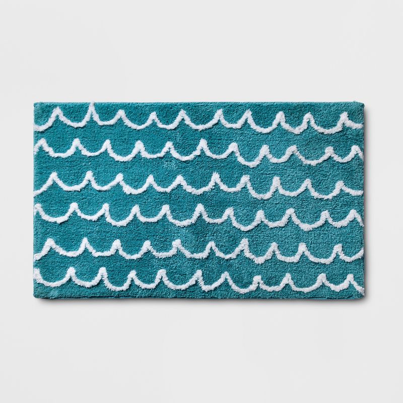 Shark Bath Mat Blue - Pillowfort™