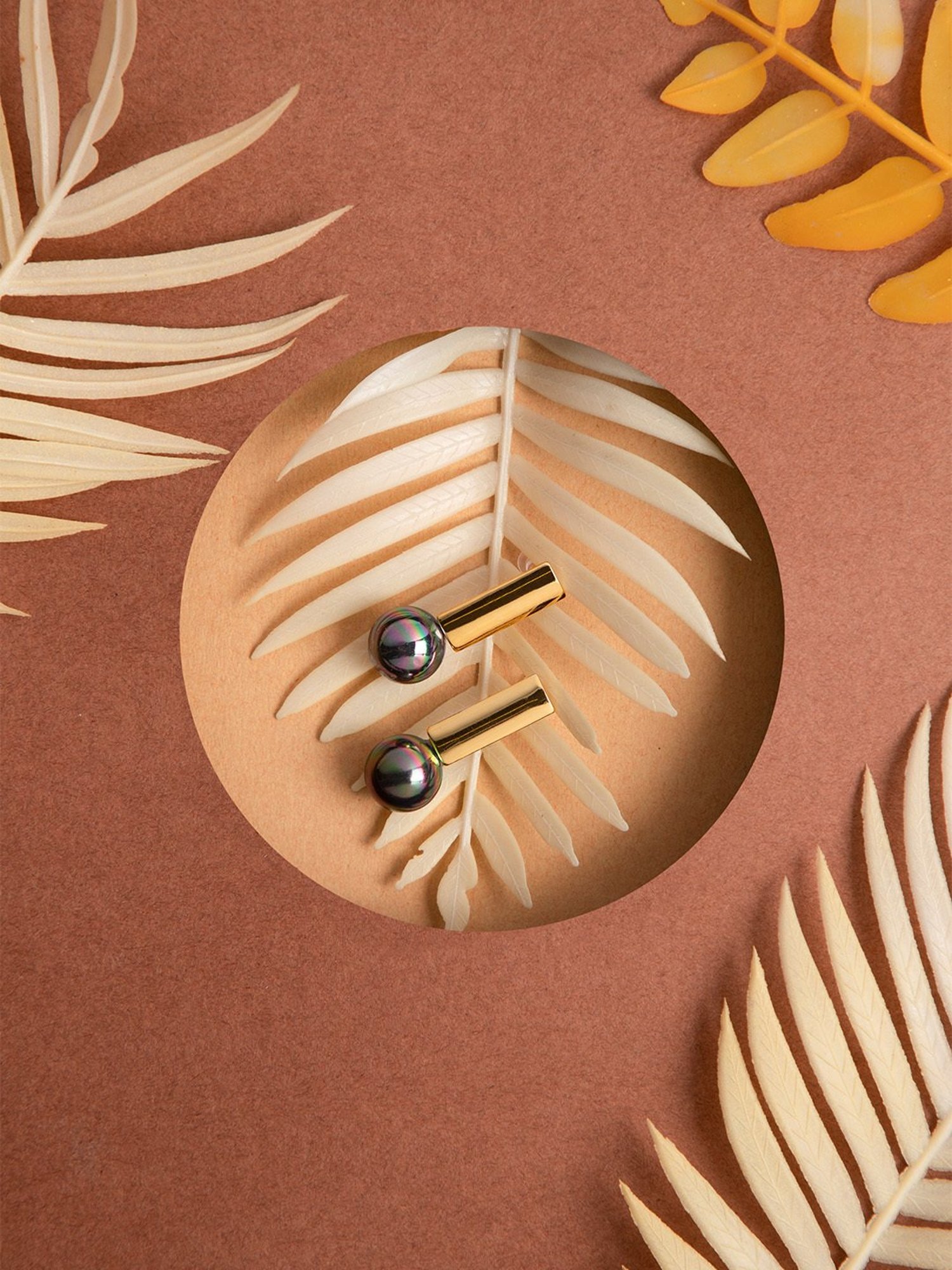 Prita by Priyaasi Cute Blue Ball Drop Earrings