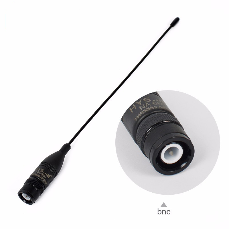 HYS NA-666 BNC VHF/UHF 144/430MHz Dual Band antenna Connector For Two Way Radio IC-V85 IC-V82 IC-V80