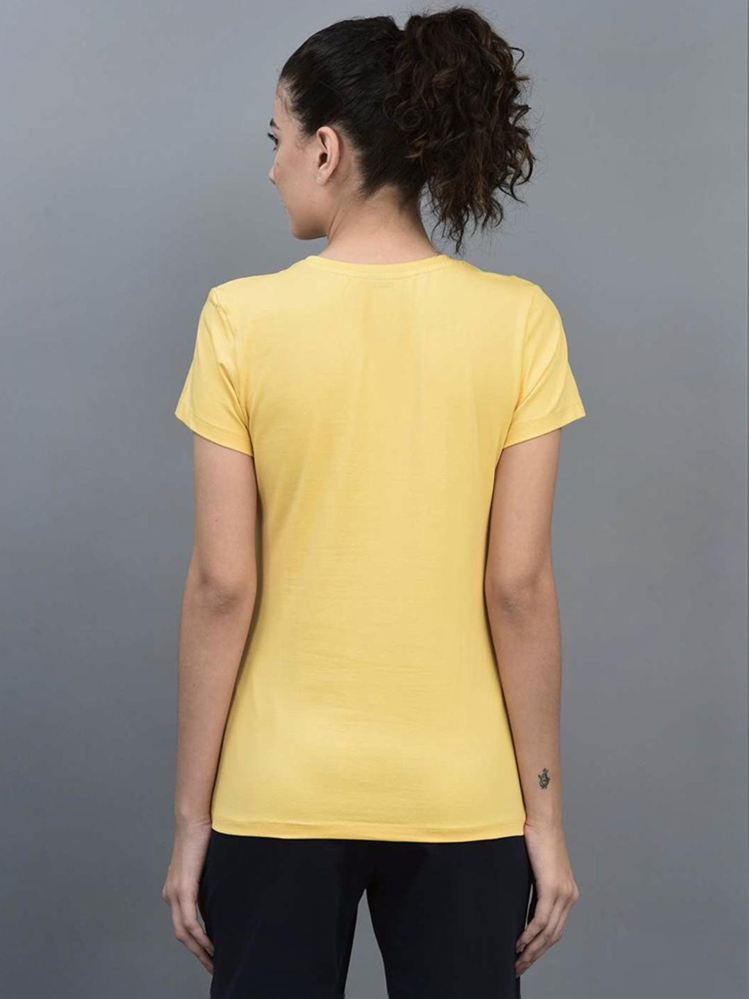 Dollar Yellow & Black Cotton Sports T-Shirt - Pack Of 2