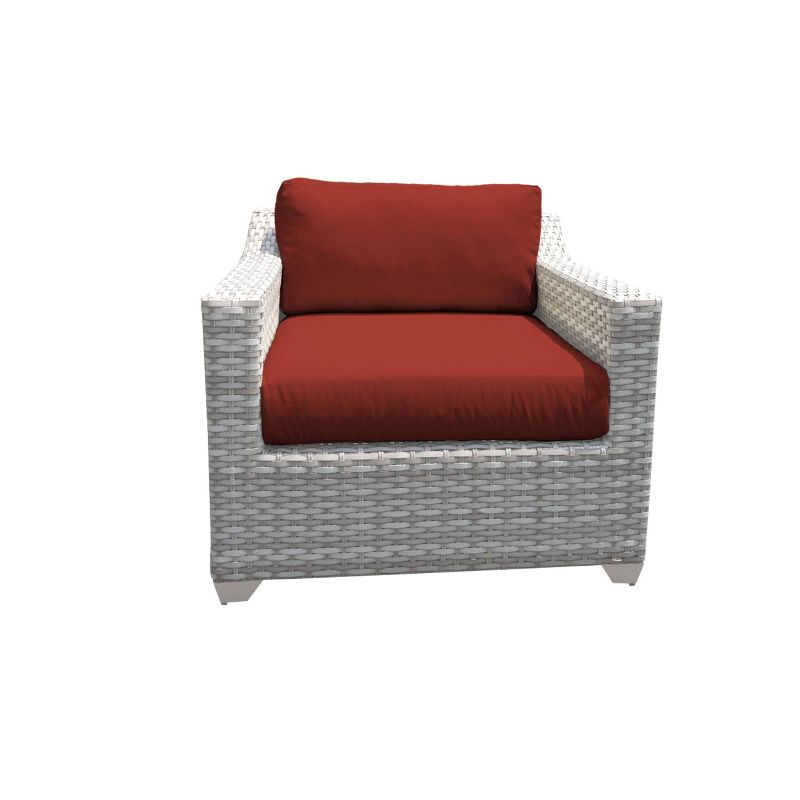 Fairmont 6pc Patio Sectional Seating Set with Cushions - Terracotta - TK Classics