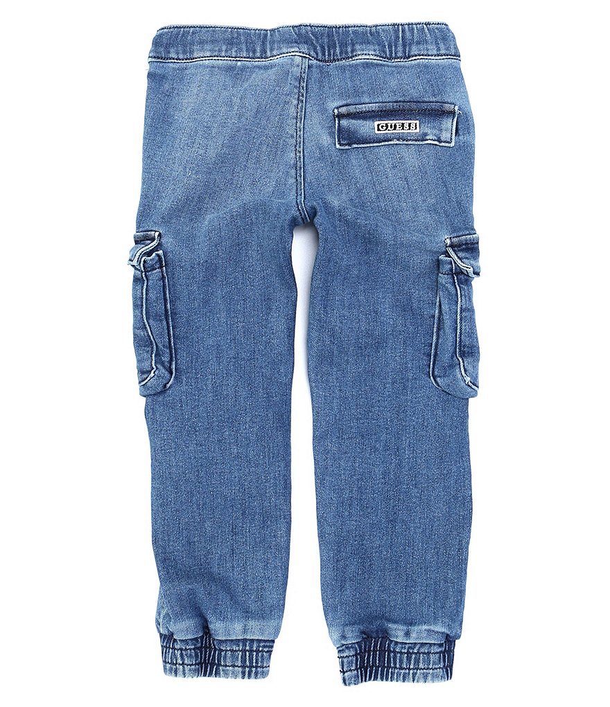 Guess Little Boys 2T-7 Pull-On Cargo Denim Jogger Pants