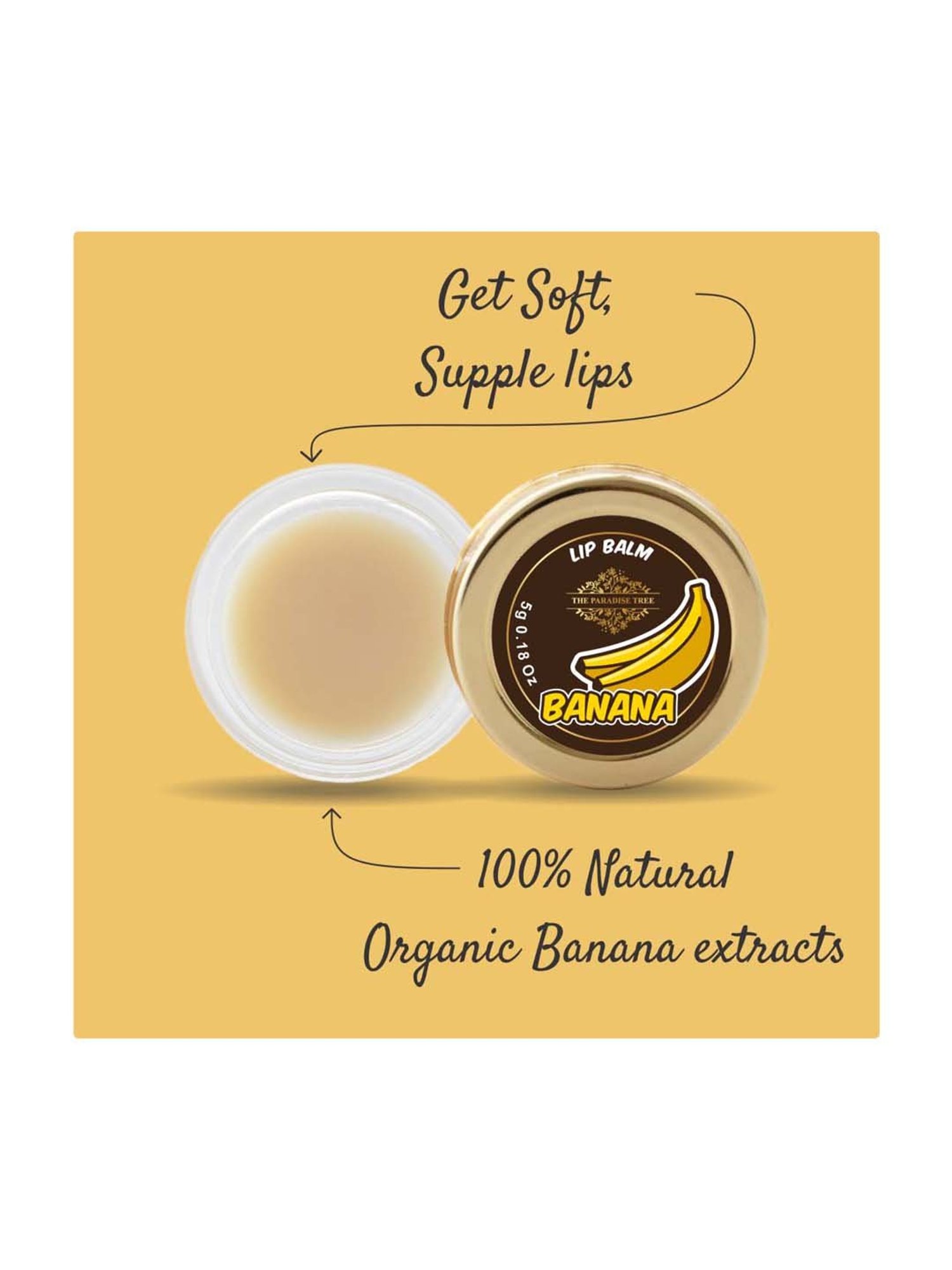 The Paradise Tree Banana Lip Balm - 5 gm