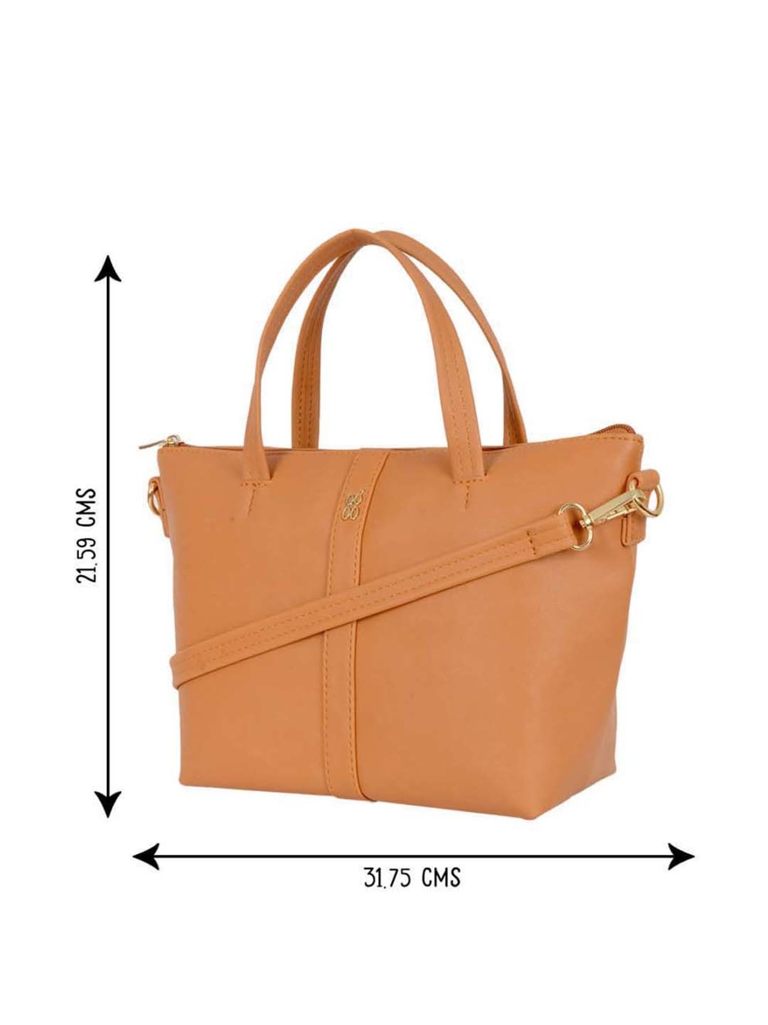 Baggit Orange Solid Medium Handbag