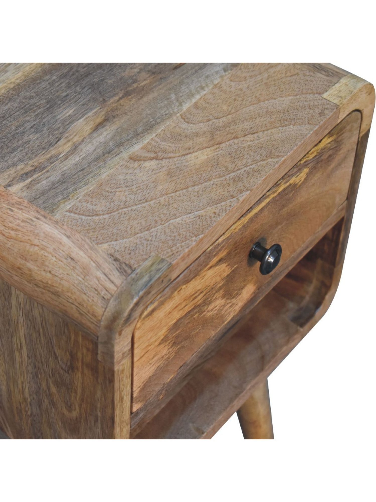 Ikiriya Avina Solid Dark Brown Wood End Table