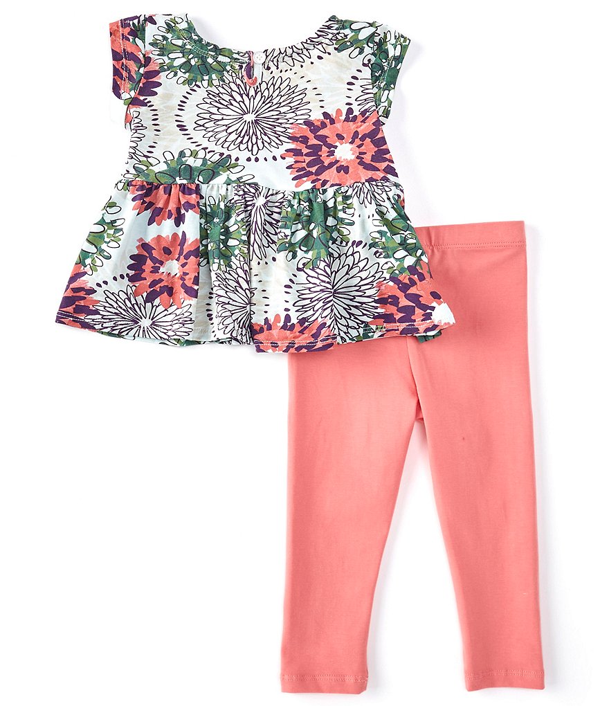 Pippa & Julie Baby Girls Newborn-24 Months Floral Tunic & Leggings Set