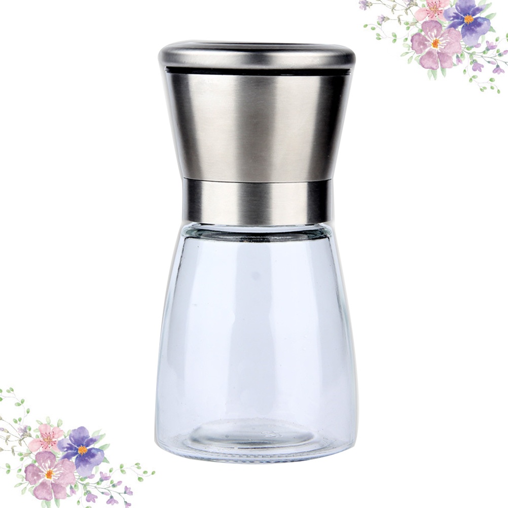 Stainless Steel Pepper Grinder Manual Grinding Bottle Kitchen Seasoning Bottle Box Salt Pepper Container