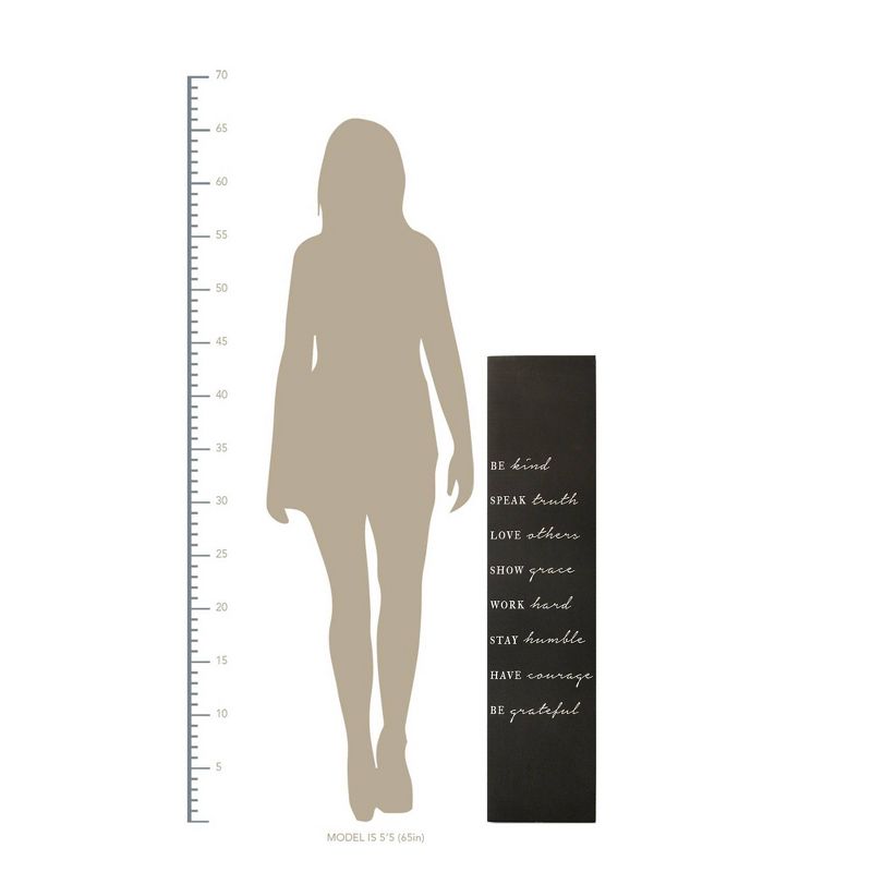 11.81" x 44.09" Be Kind Oversized Wall Art Black - Stratton Home Décor