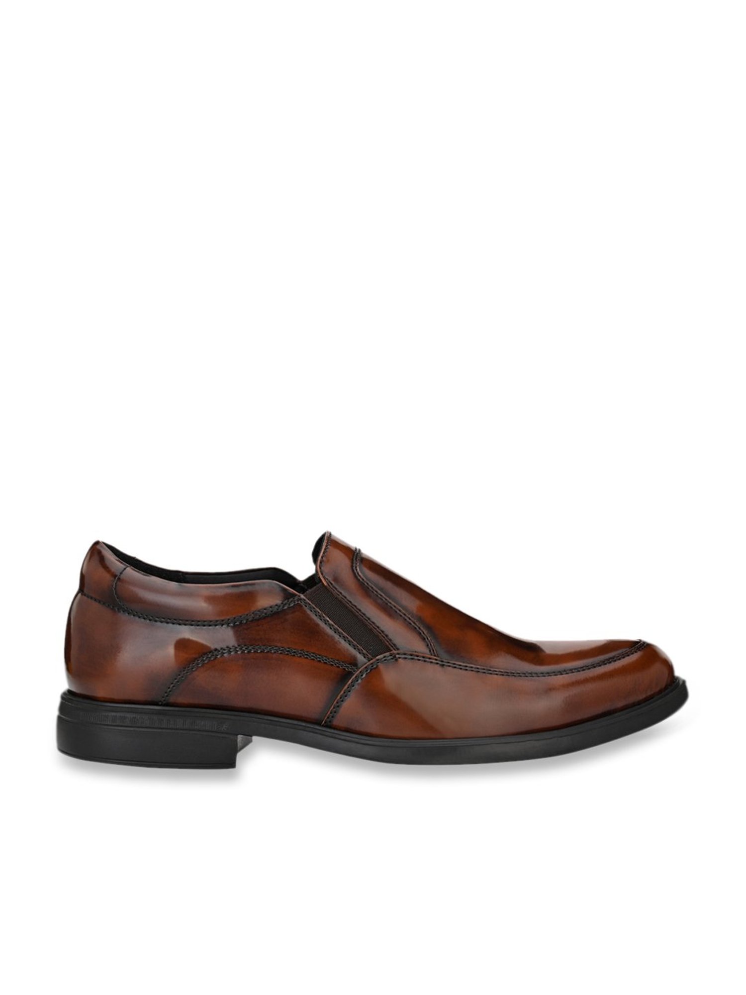 Delize Men's Brown Formal Slip-Ons