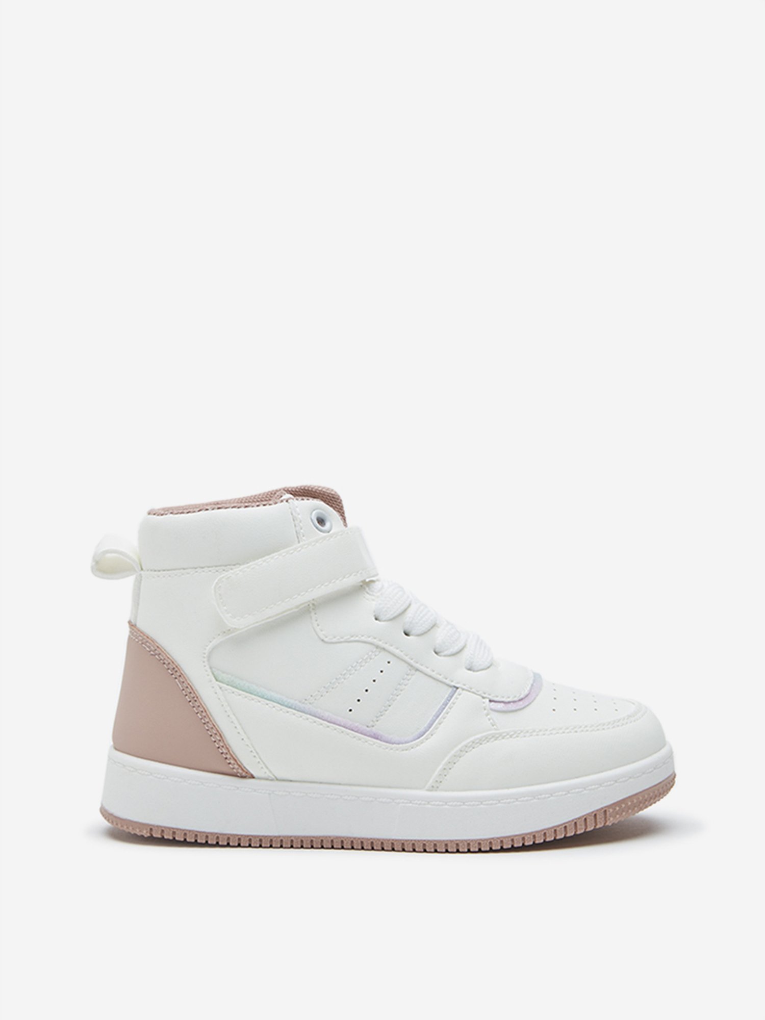 Yellow by Westside Pink Colour-Blocked Detailed High-Top Boots