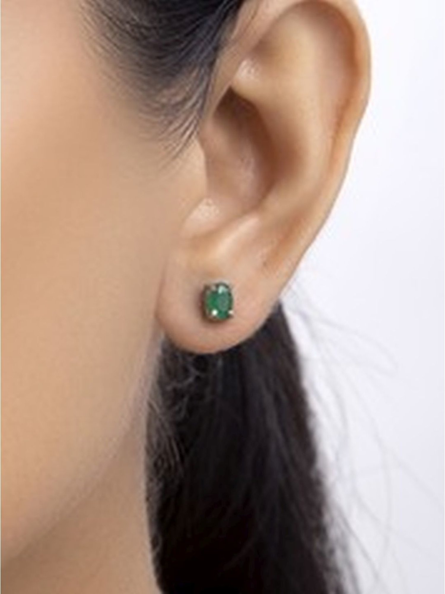 March by FableStreet 92.5 Sterling Silver Green Zircon Jewellery Set for Women