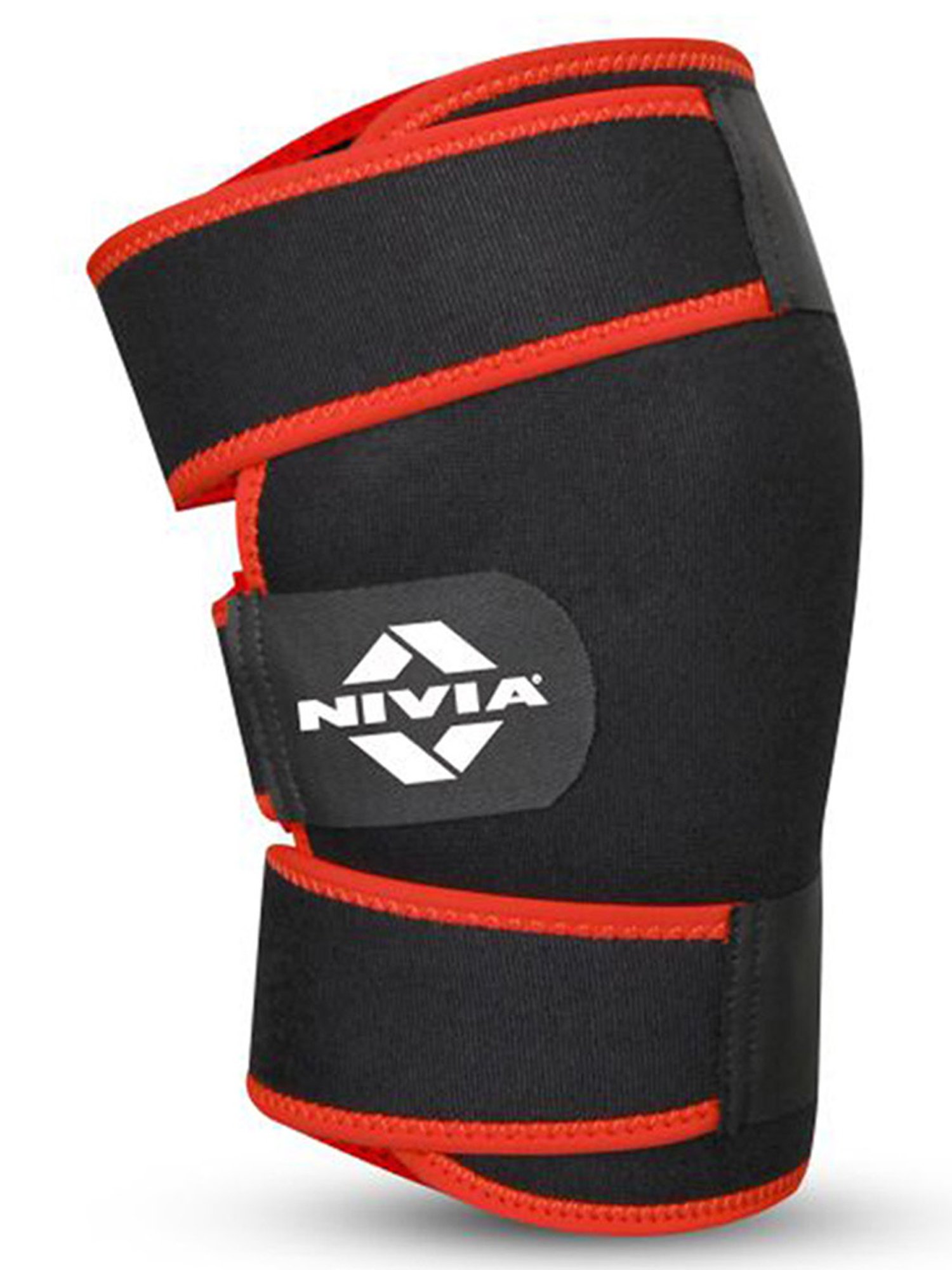Nivia Orthopedic Knee Support with Adjustable Velcro (Black) Size - Free Size