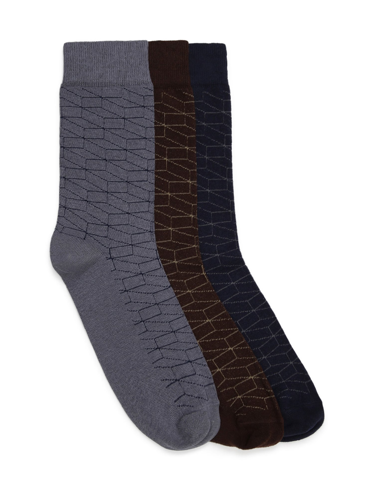 Sokker Multicolor Cotton Striped Socks - Set of 3