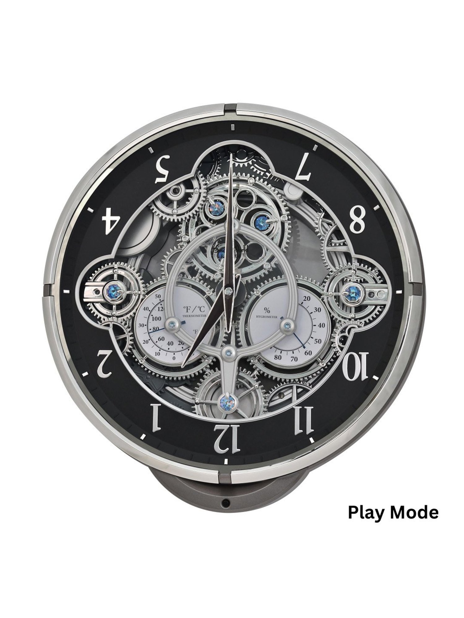 Braun Black Classic Large Analog Wall Clock With Silent Sweep Movement