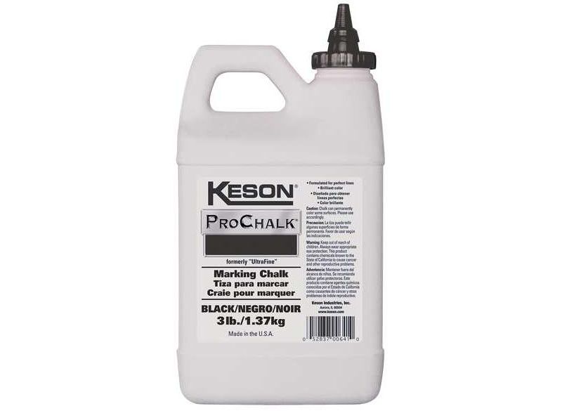 KESON 103BLACK Marking Chalk,Standard,Black,3 lb.