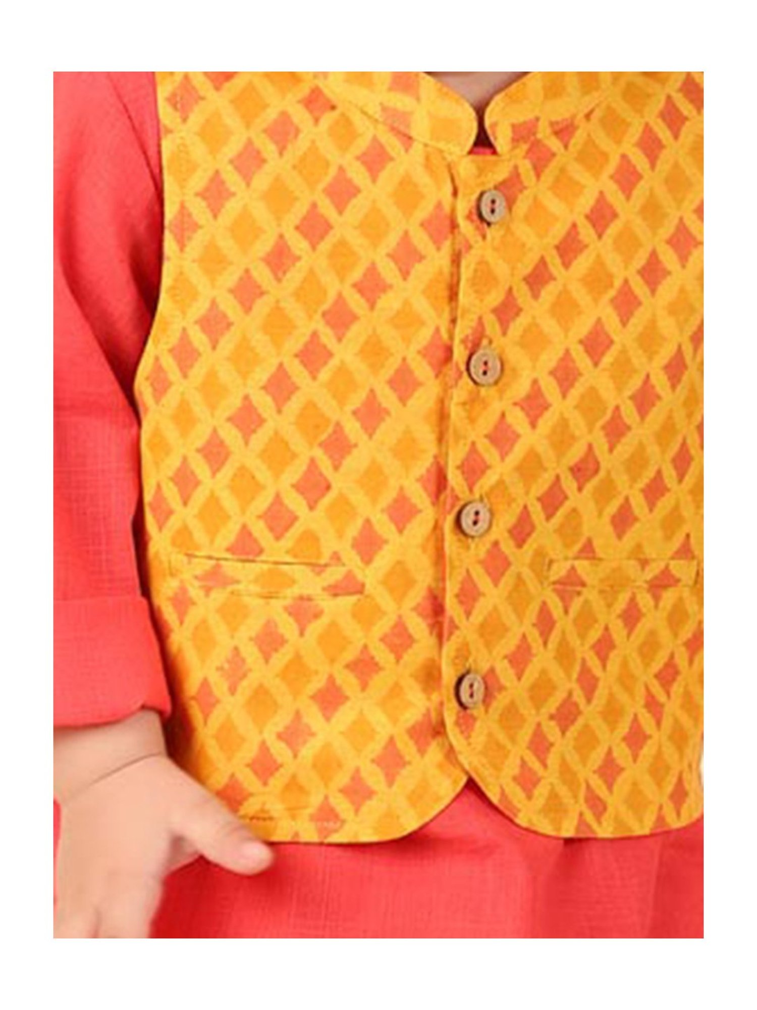 Nino Bambino Kids Navy & White Checks Kurta with Pyjama