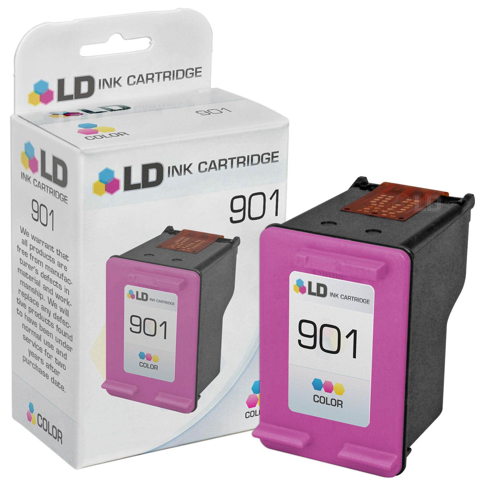 LD Remanufactured Ink Cartridge Replacements for HP CC654AN 901XL Black & CC656AN Color (3 Blk, 2 Clr) for OfficeJet J4540, J4580, J4660, G510a, J4680c, G510n, J4524, J4550, 4500, J4624, J4680, G510g