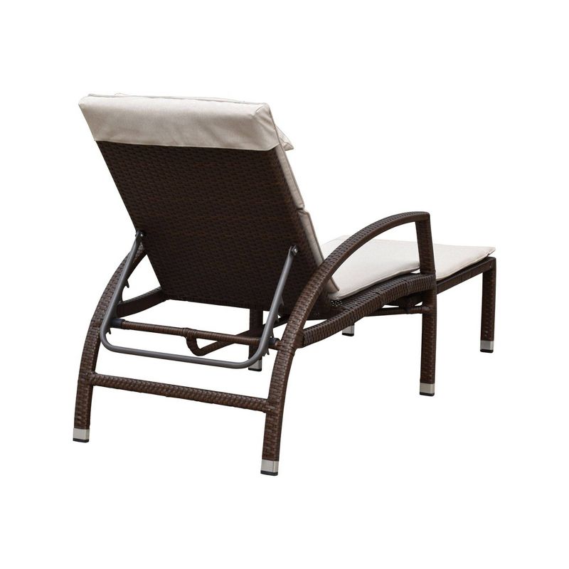 Beach Front Deck Chair To Chaise Lounge Combo - Brown - Courtyard Casual