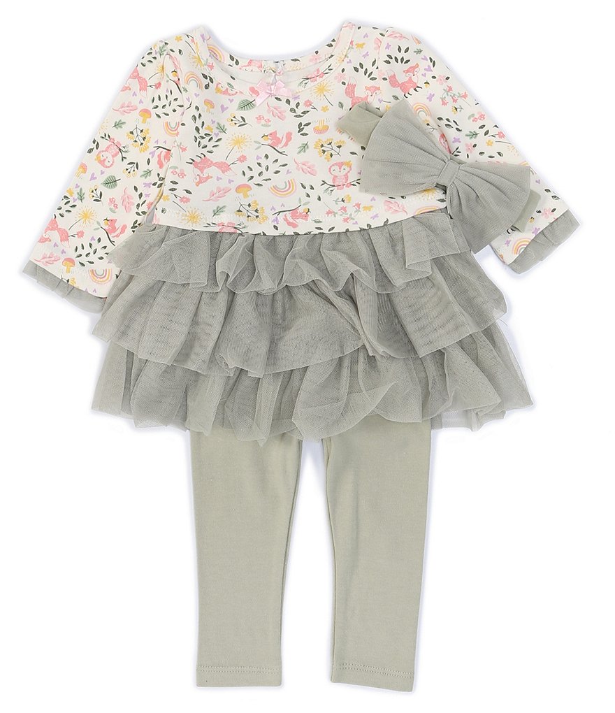 Baby Starters Baby Girls 3-24 Months Long Sleeve Forest Friends Tunic & Legging Set