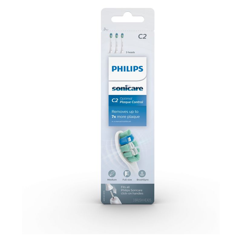 Philips Sonicare Optimal Plaque Control Replacement Electric Toothbrush Head - 3ct