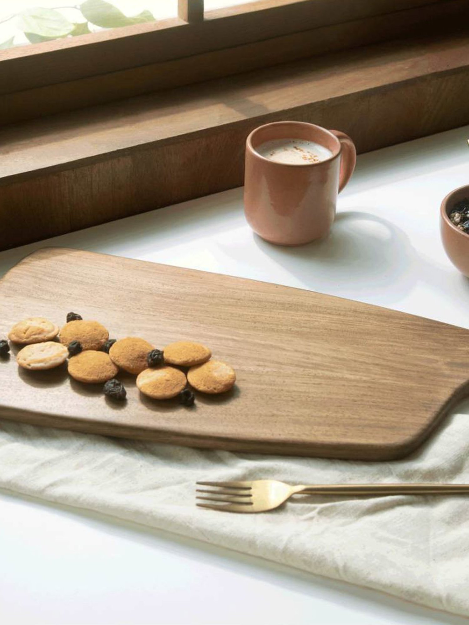 Crayton Beige & Brown Bamboo Chopping Board - Set of 1