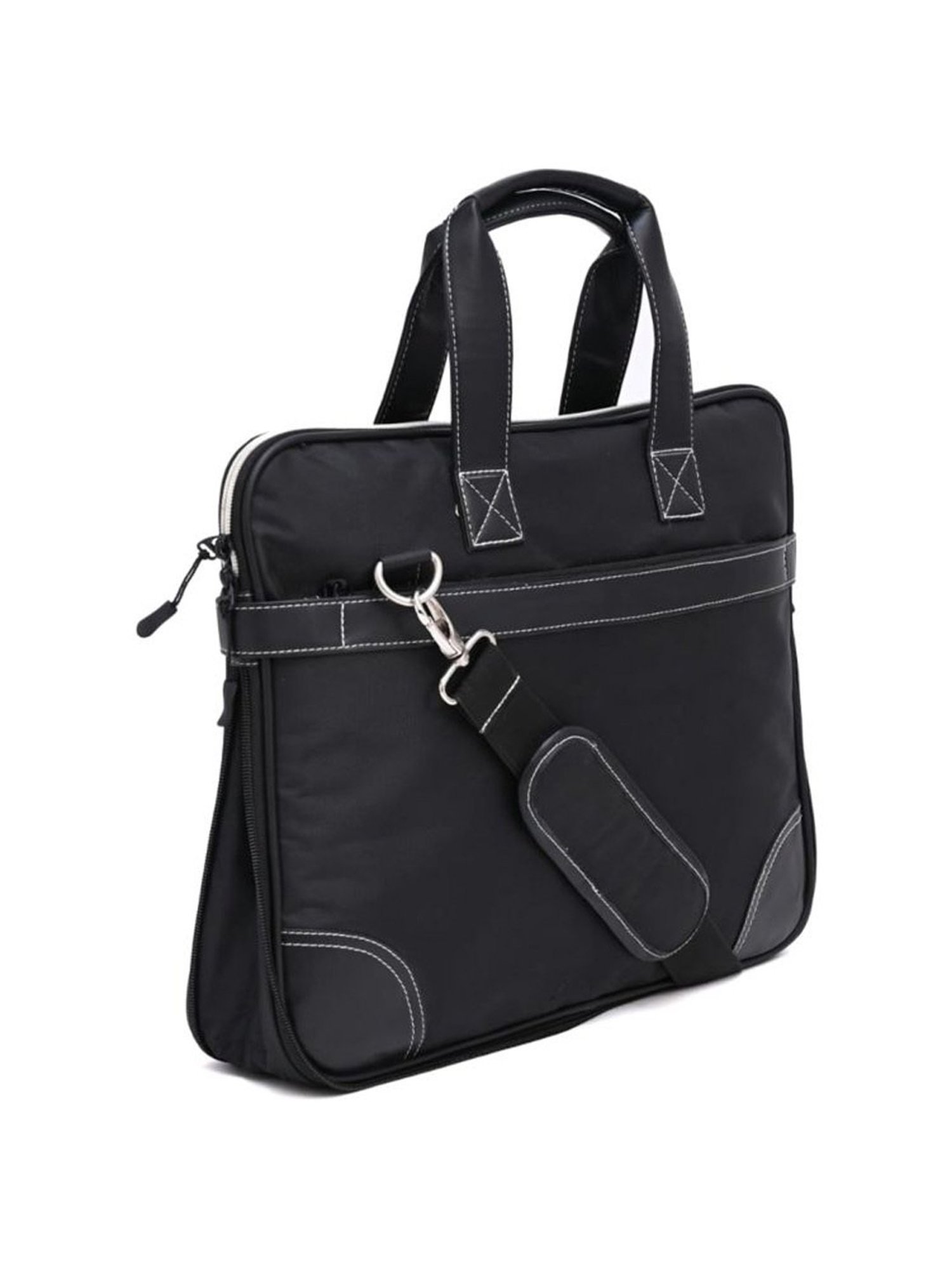 Swiss Military Black Solid Small Laptop Messenger Bag