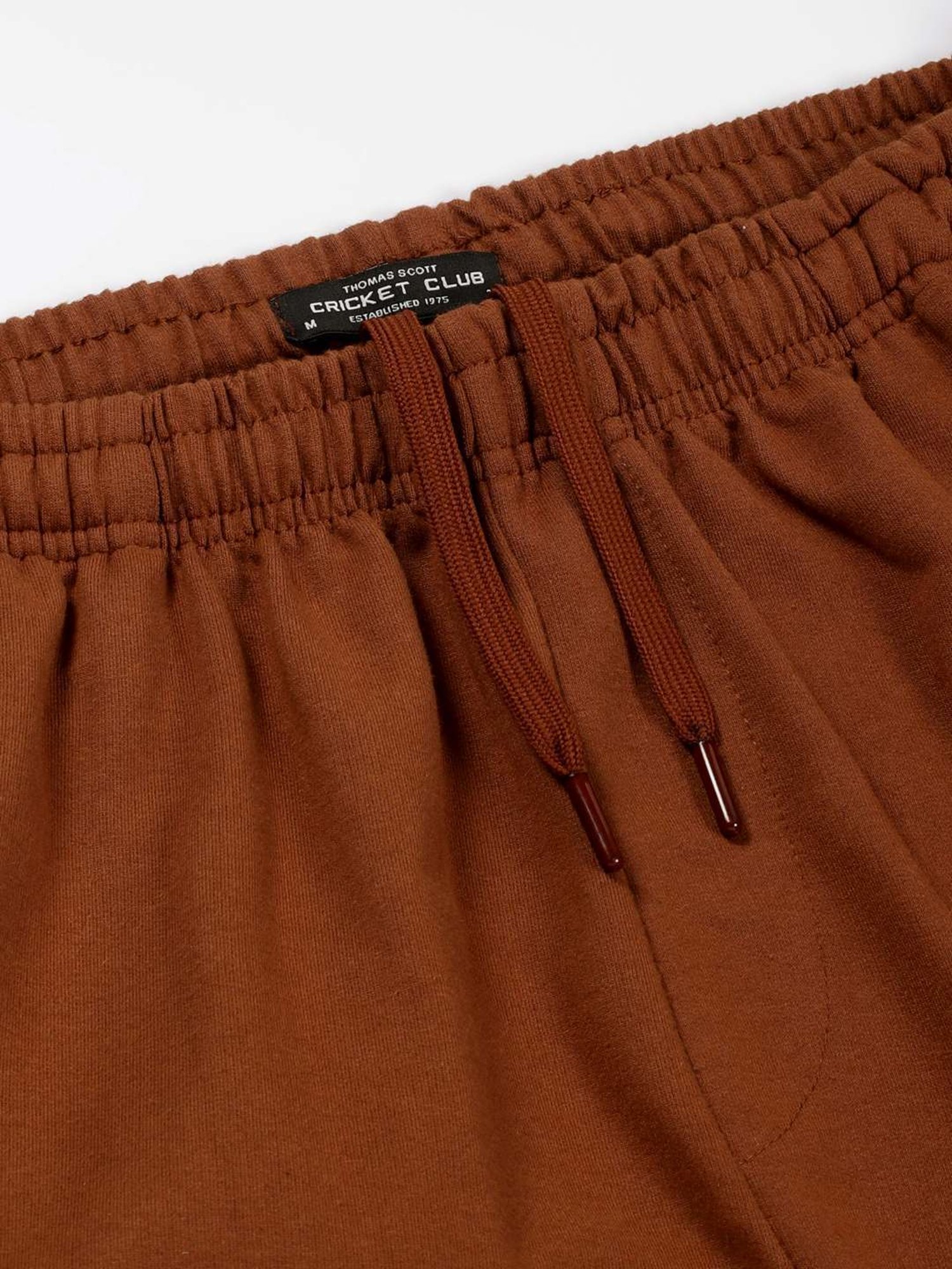 Thomas Scott Brown Regular Fit Texture Joggers