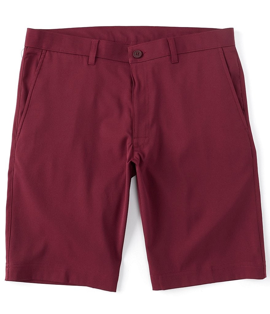 Roundtree & Yorke Big & Tall 9#double; and 11#double; Inseam Performance Flat Front Shorts