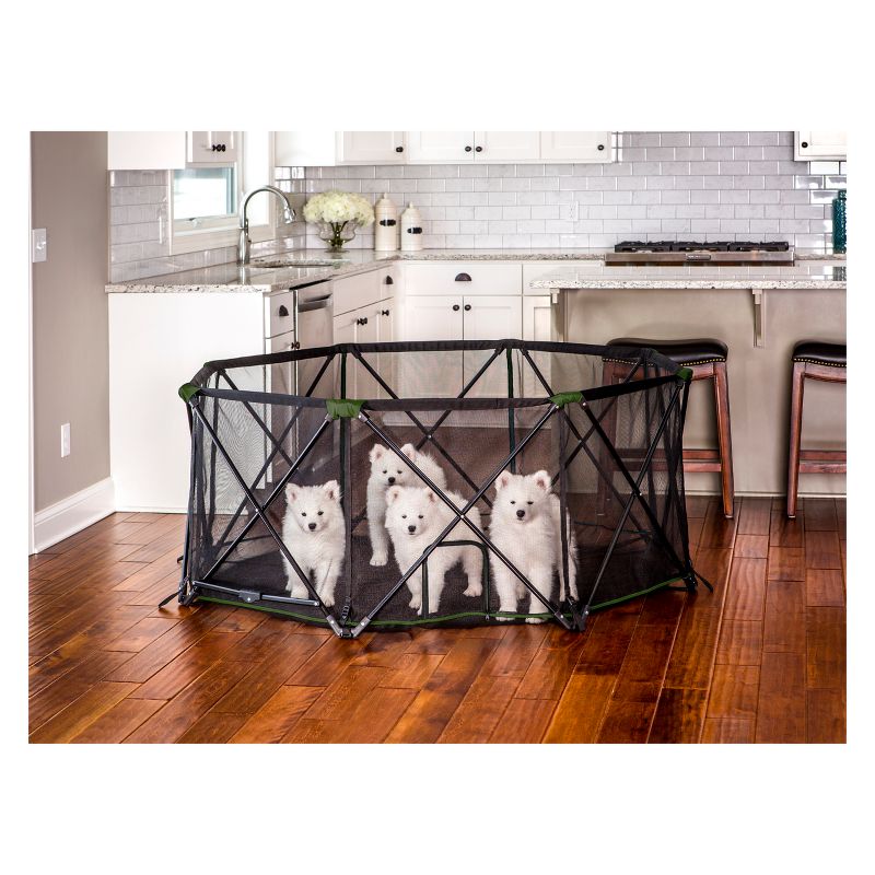 Carlson Green Eight Panel Portable Cat and Dog Pen