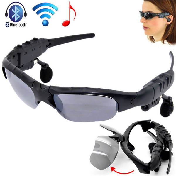 Wireless Flip-up Bluetooth Sunglasses Headset Stereo MP3 Music Glasses Earphone Headphone for Phone Hands-free / Tablet PC