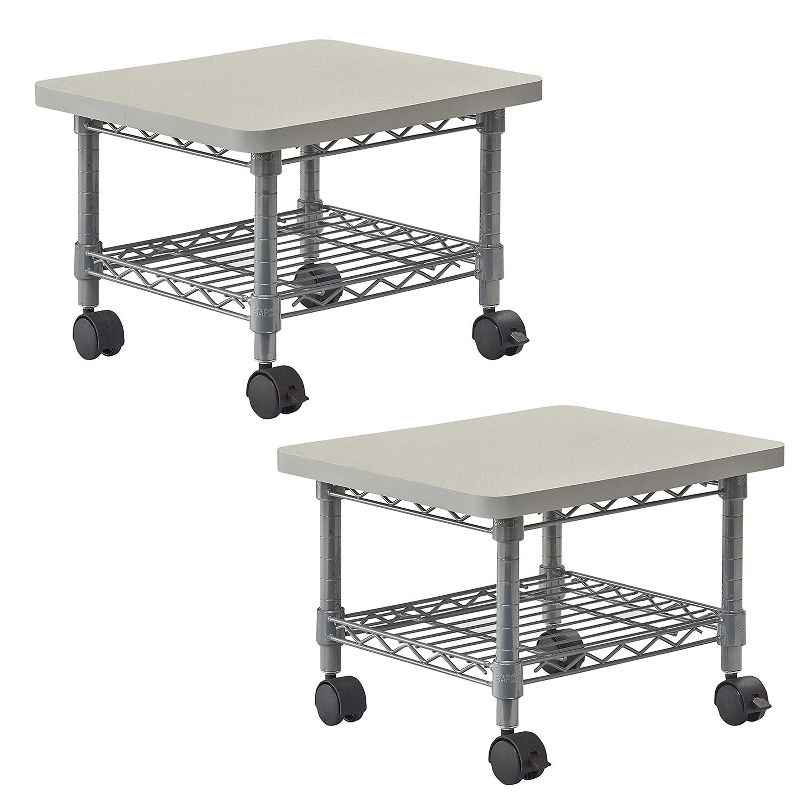 Homz 4-Drawer Medium Rolling Storage Cart - Black with Smoke Drawers