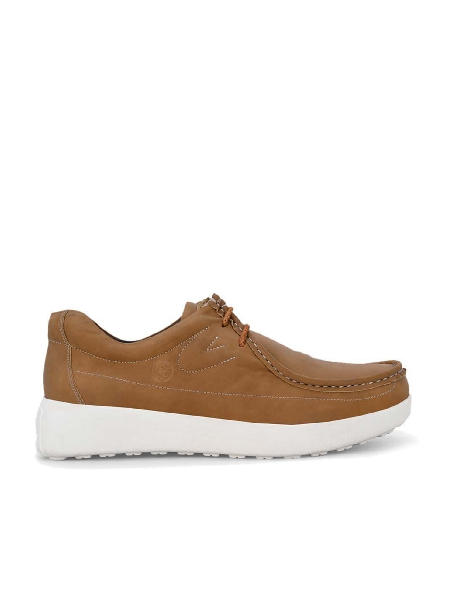 Hitz Men's Tan Derby Shoes