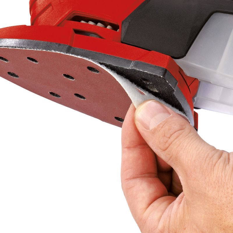 Einhell TE-OS Power X-Change 18-Volt Cordless 24,000-OPM Compact Detail Palm Sheet Sander,  Dust Collection Box, Kit (2.0-Ah Battery + Fast Charger)