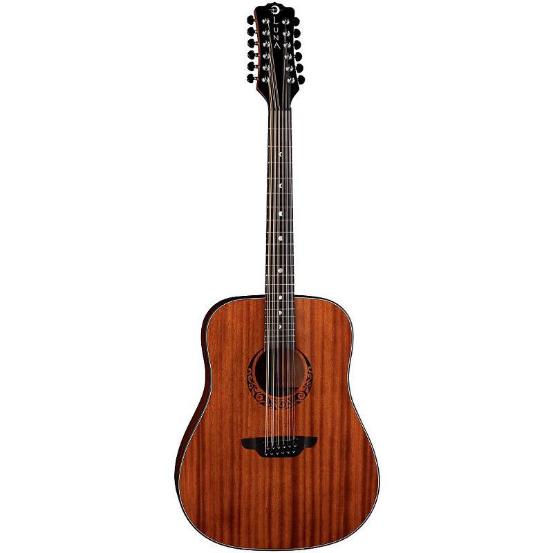 Luna Guitars Gypsy 12-String Dreadnought Mahogany Acoustic Guitar Satin Natural