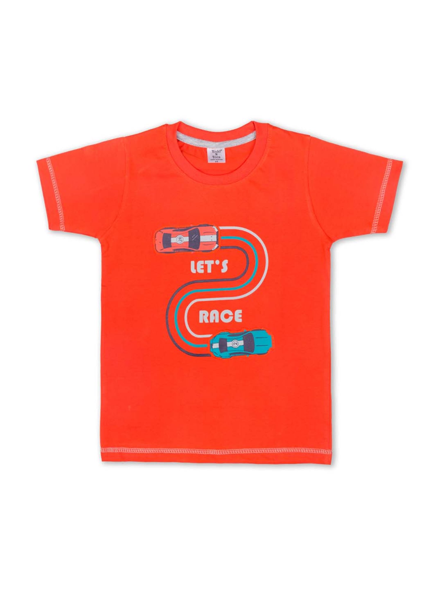 Todd N Teen Kids Red Cotton Printed T-Shirt & Joggers