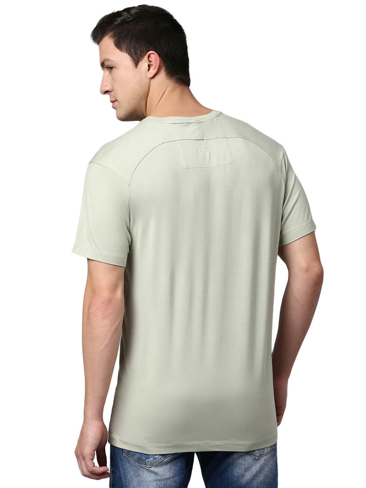 Slowave Sage Green Regular Fit T-Shirt
