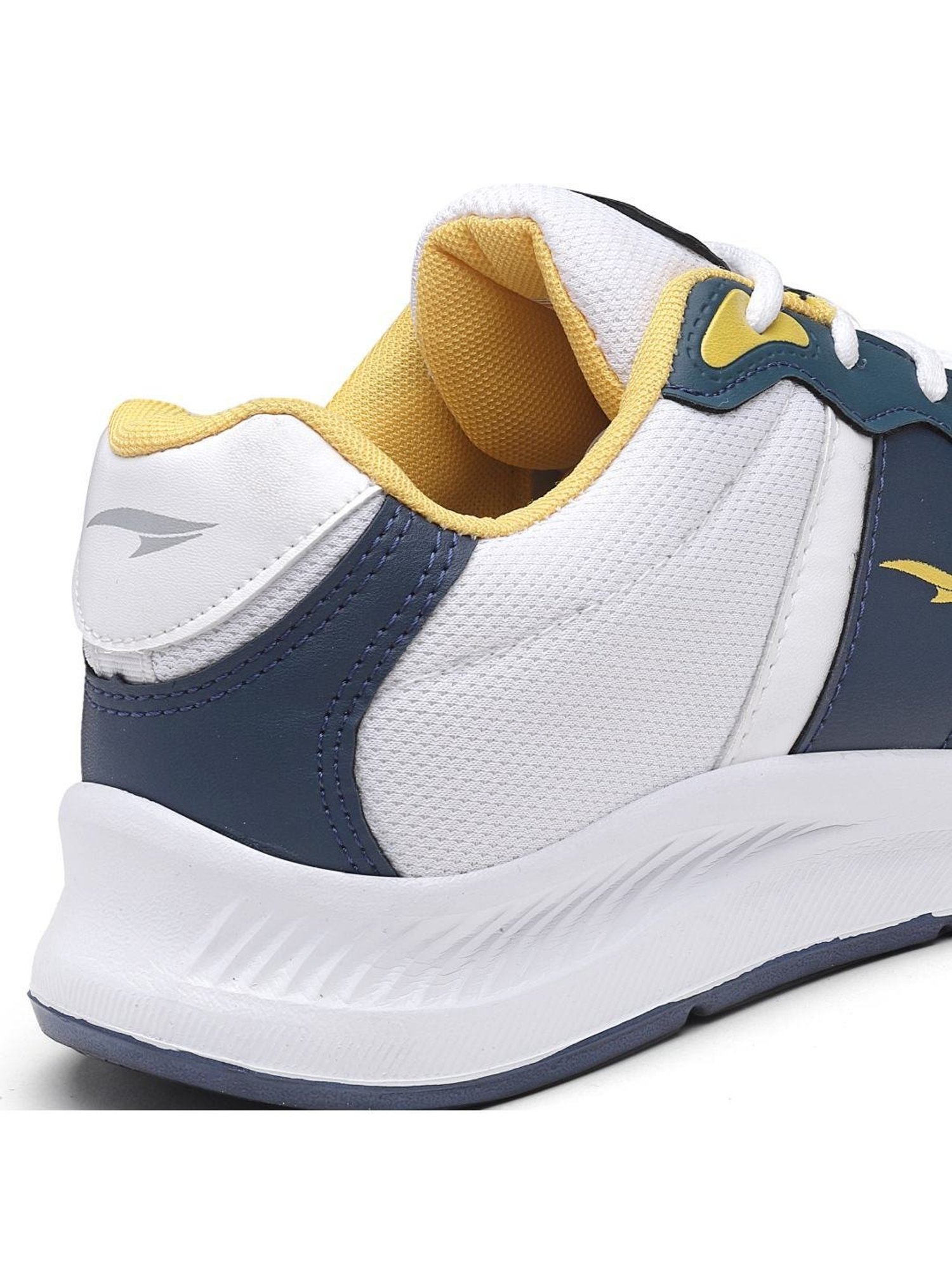 Asian Men's White & Navy Casual Sneakers