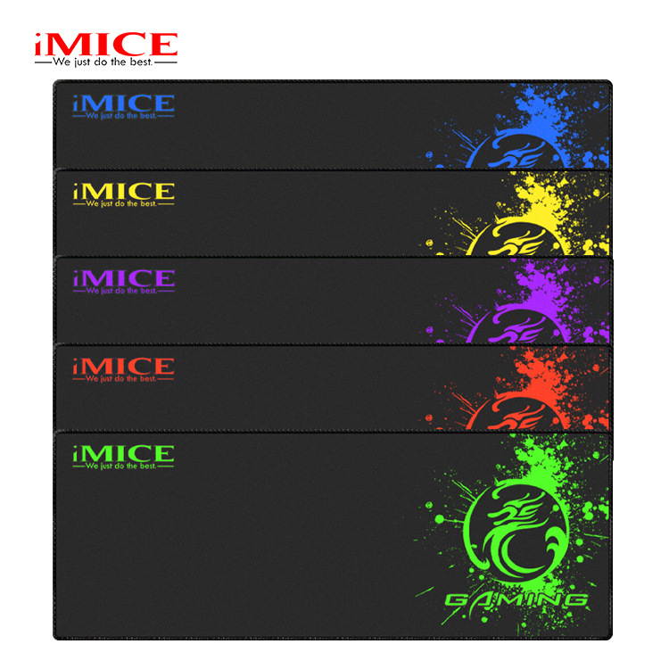 IMICE PD-83 800X300X3 mm Brim Lock Mouse Pad, Multiple Colors Are Availoable, Wrist Protector,  Clear Pattern - Yellow